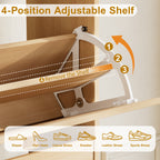 Skyhill Shoe Cabinet with 2 Flip Drawers,Modern Shoe Organizer for Entryway,Wood color